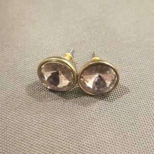 Light Pink Jewel Stud Earrings